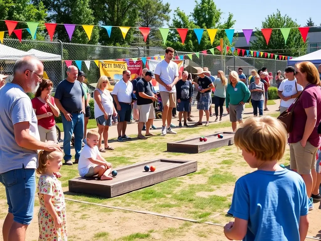 An image of La Boule Neuvicoise members participating in a community event, highlighting the organization's commitment to local engagement and cohesion.